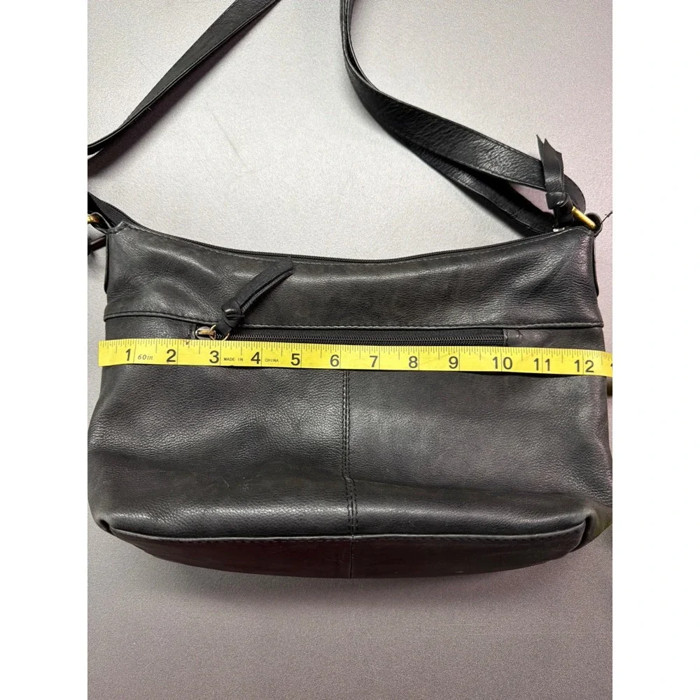 Great American Leatherworks Genuine Leather Hobo Black Crossbody/Shoulder Bag.‎